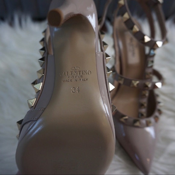 🔷NEW AUTHENTIC☑️VALENTINO ROCKSTUD HEELS SZ 34 - Picture 3 of 8